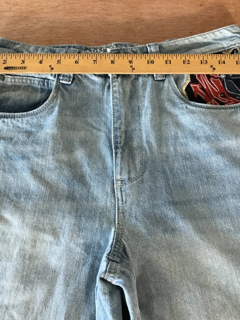Ninth Hall Ambush Jeans Men 30x27 Blue Panther Scull Embroidery Medium Rise - Picture 10 of 13